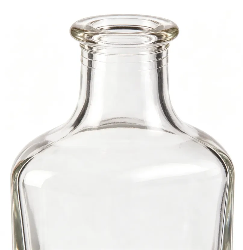 700ml clear glass tequila bottle with twist curve body design