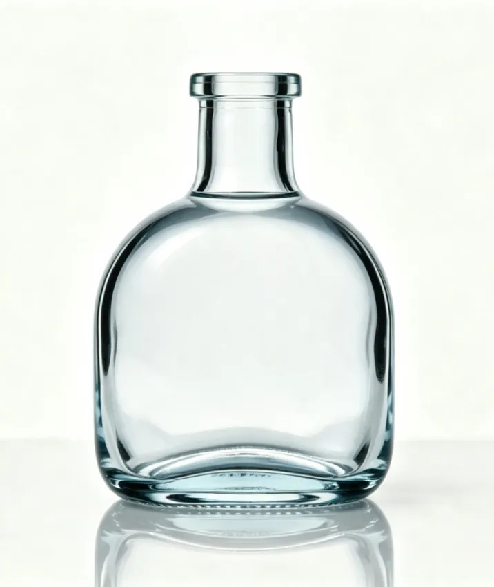 375ml Flat Mouth Empty Tequila Glass Bottle