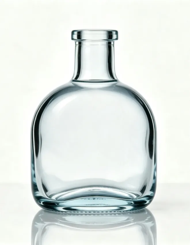 375ml Flat Mouth Empty Tequila Glass Bottle