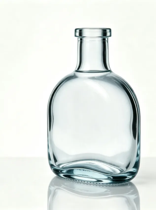 375ml Flat Mouth Empty Tequila Glass Bottle