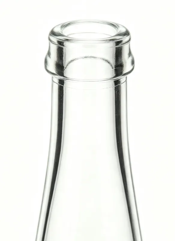 700ml tall conical clear glass tequila bottle flat thread-free mouth
