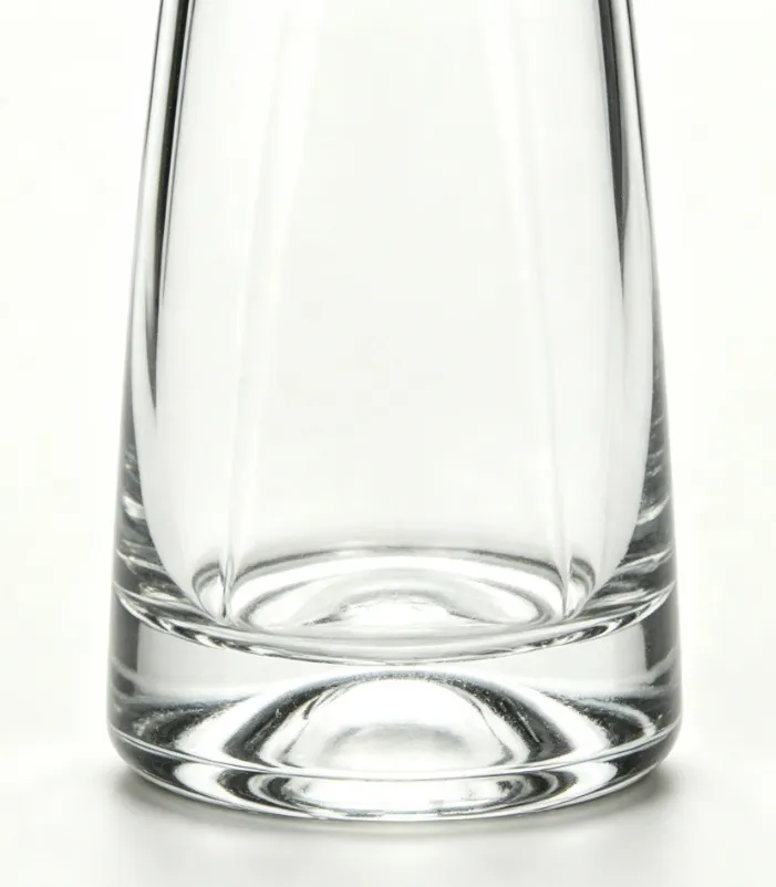 700ml tall conical clear glass tequila bottle flat thread-free mouth