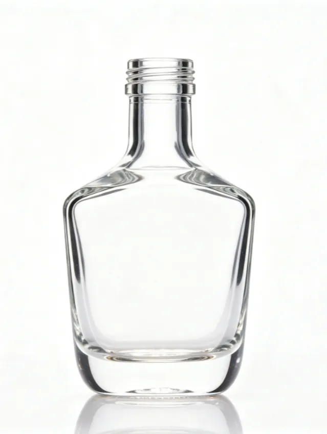 200ml Square Empty Whiskey Glass Bottle