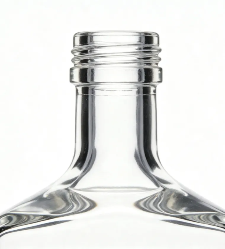 200ml Square Empty Whiskey Glass Bottle