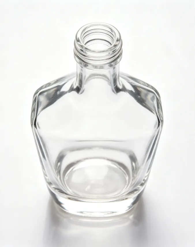 200ml Square Empty Whiskey Glass Bottle