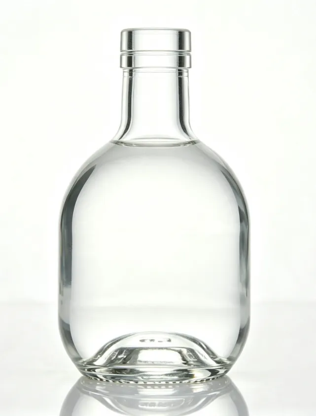 200ml Round Flat Mouth Thread-Free Tequila Glass Bottle empty spirit bottle