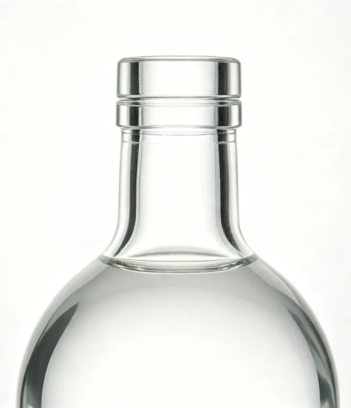 200ml Round Flat Mouth Thread-Free Tequila Glass Bottle empty spirit bottle