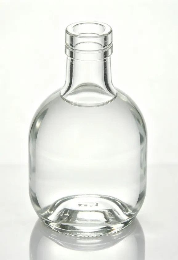 200ml Round Flat Mouth Thread-Free Tequila Glass Bottle empty spirit bottle