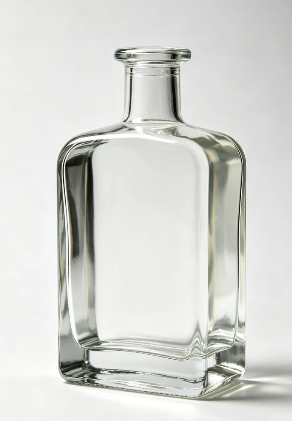 750ml Square Flat Mouth Thread-Free Tequila Glass Bottle