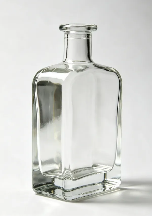 750ml Square Flat Mouth Thread-Free Tequila Glass Bottle