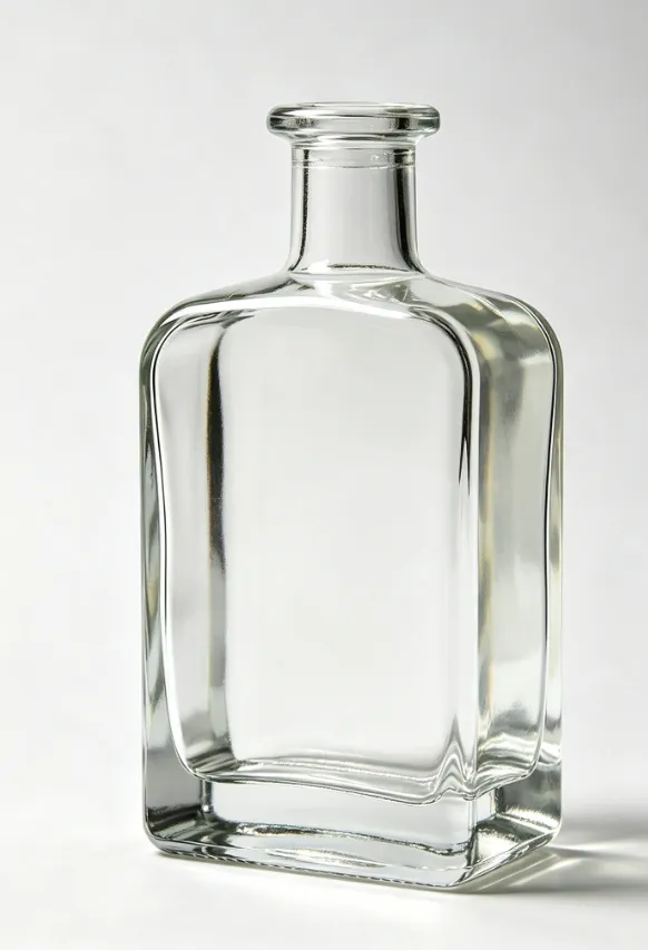 750ml Square Flat Mouth Thread-Free Tequila Glass Bottle