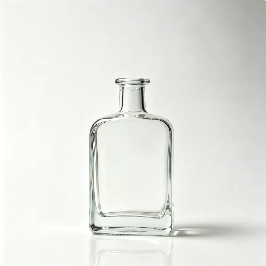 750ml Square Flat Mouth Thread-Free Tequila Glass Bottle