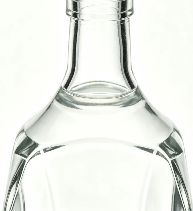 700ml Irregular Twist Flat Mouth Thread-Free Tequila Glass Bottle