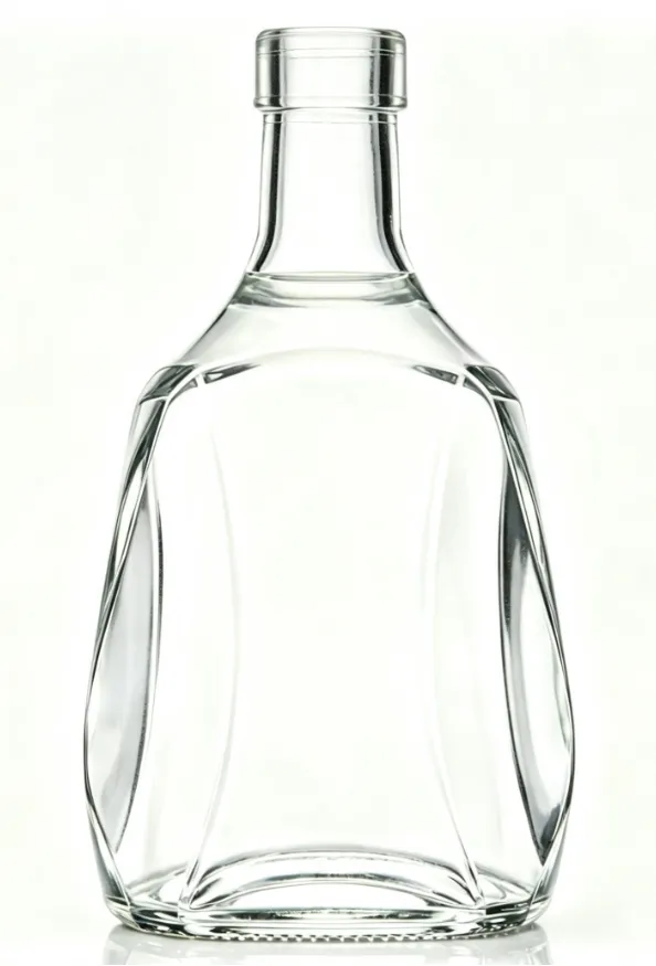 700ml Irregular Twist Flat Mouth Thread-Free Whiskey Glass Bottle