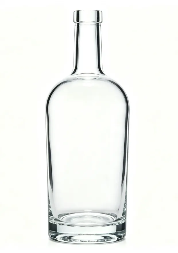 700ml Round Flat Mouth Thread-Free Wine & Whiskey Glass Bottle