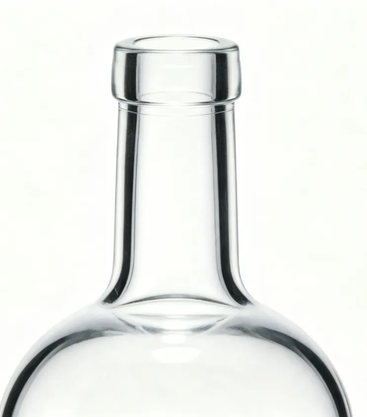 700ml Round Flat Mouth Thread-Free Wine & Whiskey Glass Bottle