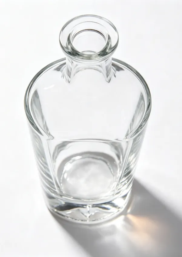 750ml custom whisky glass bottle diamond shoulder clear flint glass empty spirit bottle