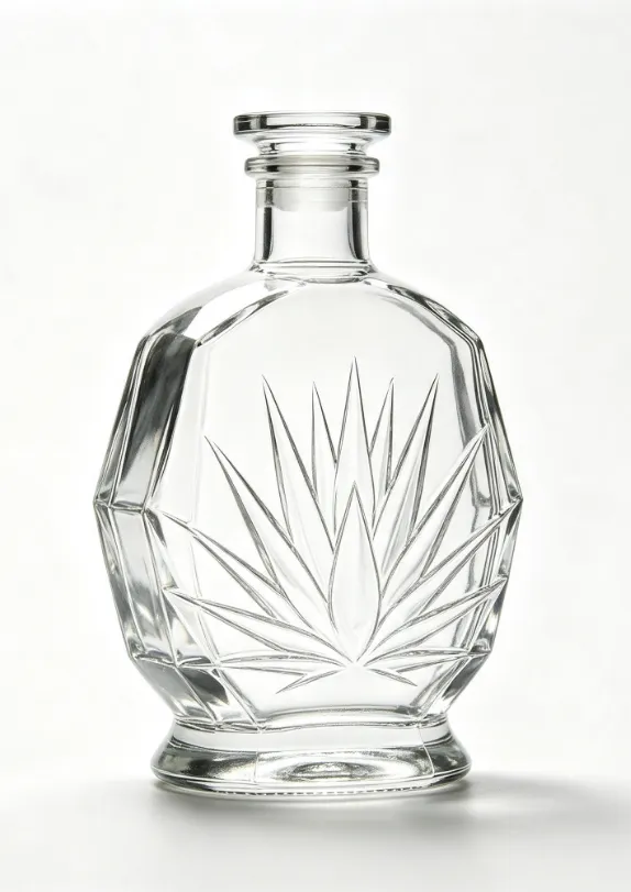 Agave 750ml Tequila Glass Bottle