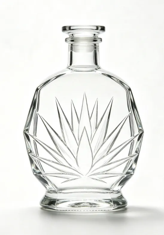 Agave 750ml Tequila Glass Bottle