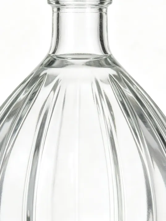 3000ml vertical ribbed clear tequila glass bottle flat mouth no thread