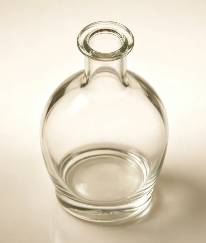 750ml rounded tequila glass bottle