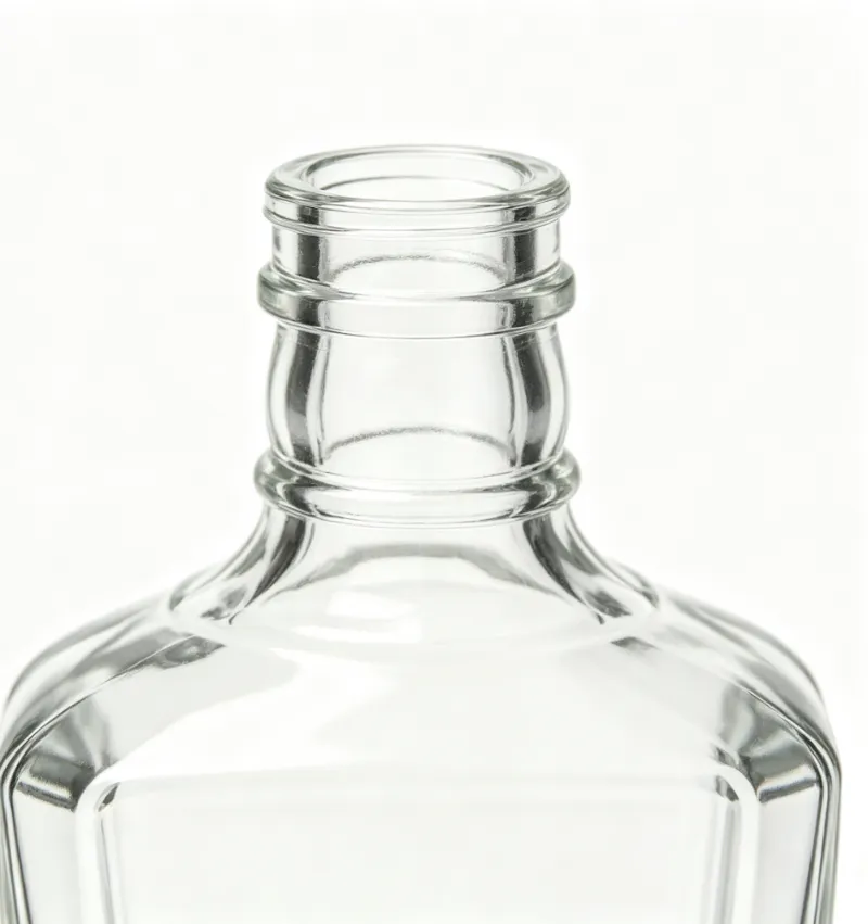 700ml square heavy‑base whiskey glass bottle blank bare bottle