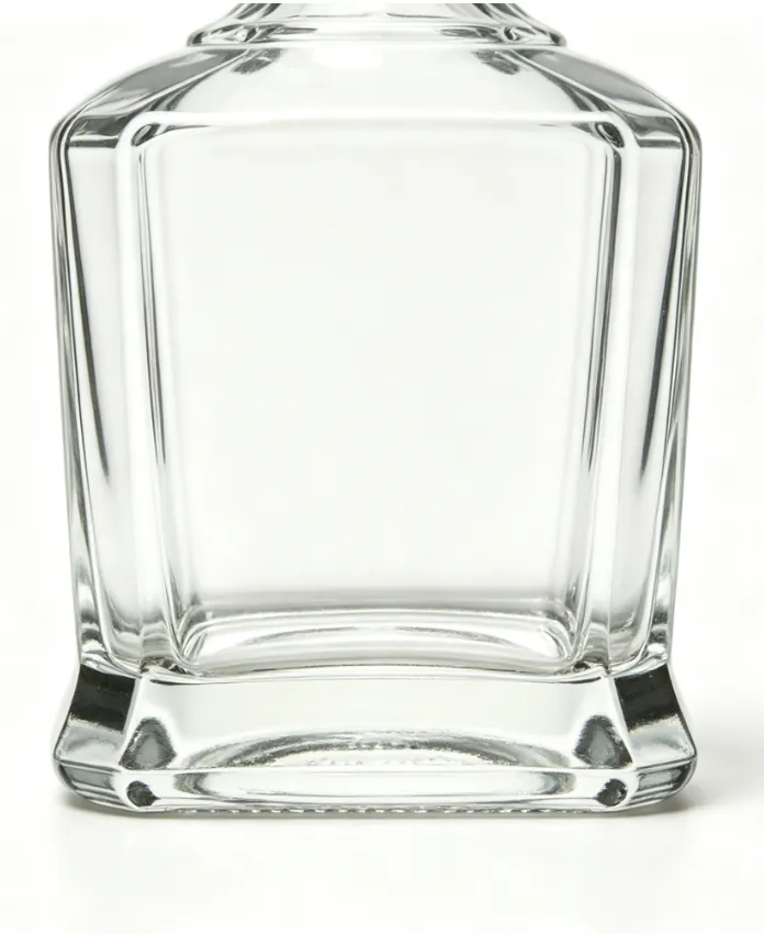 700ml square heavy‑base whiskey glass bottle blank bare bottle