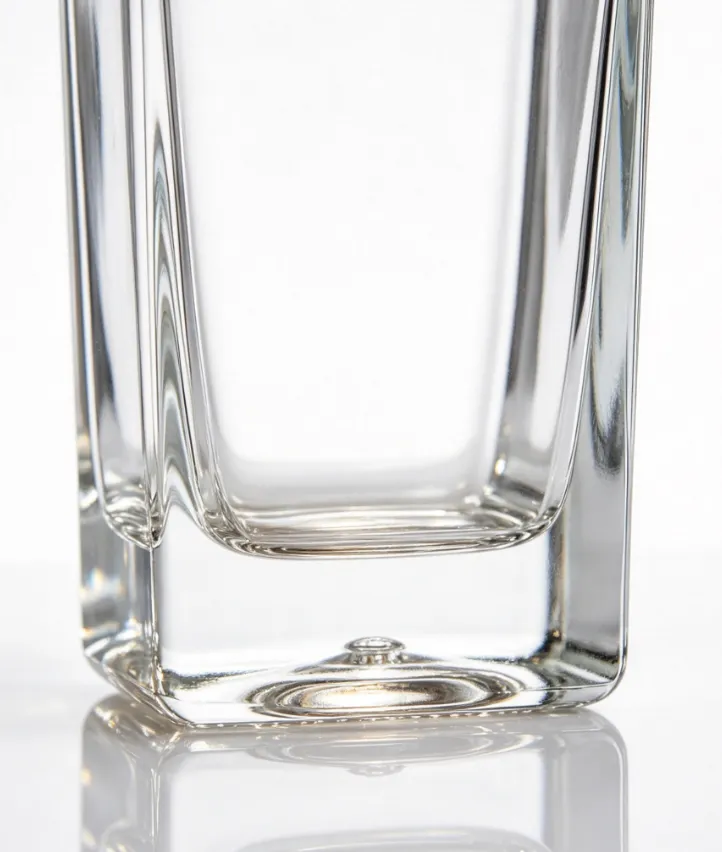 1000ml Square Whisky Glass Bottle heavy base flat mouth no thread clear blank spirit bottle