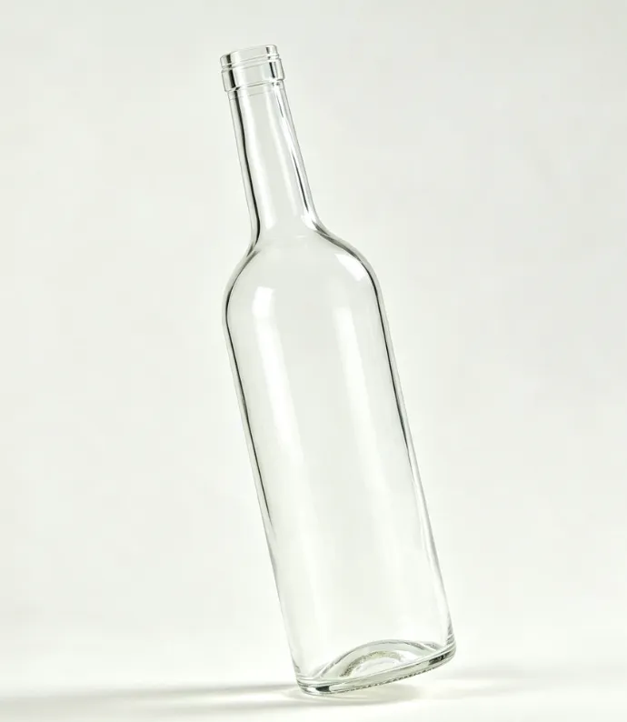1000ml flat mouth clear glass bottle