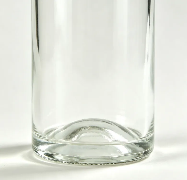 1000ml flat mouth clear glass bottle