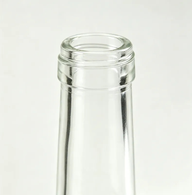 1000ml flat mouth clear glass bottle