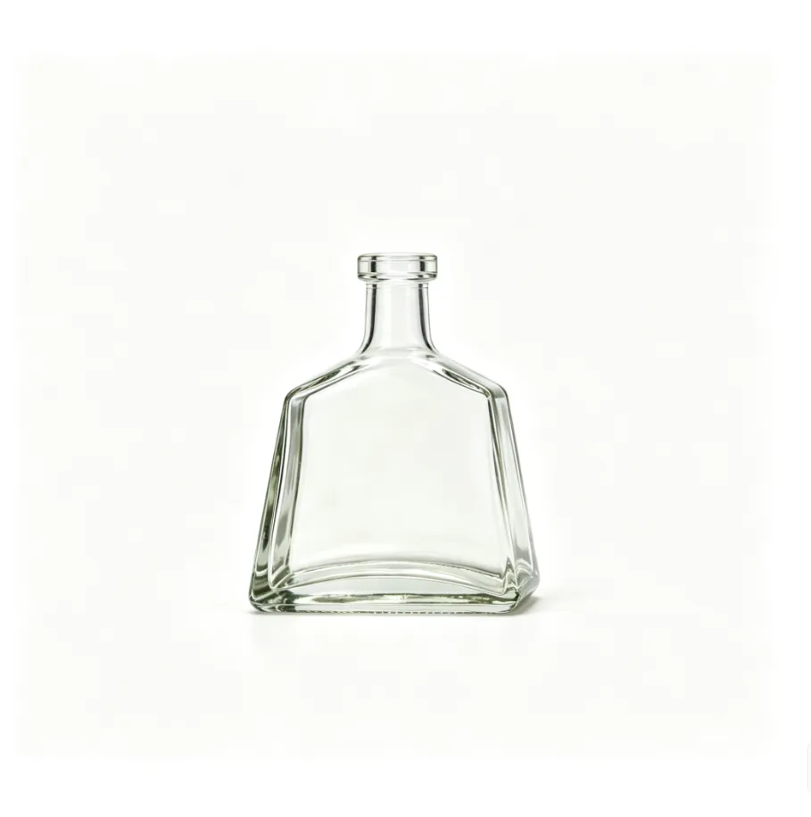 750ml Trapezoidal Wide‑Body Tequila Glass Bottle clear naked flat‑mouth no‑thread premium spirit bottle
