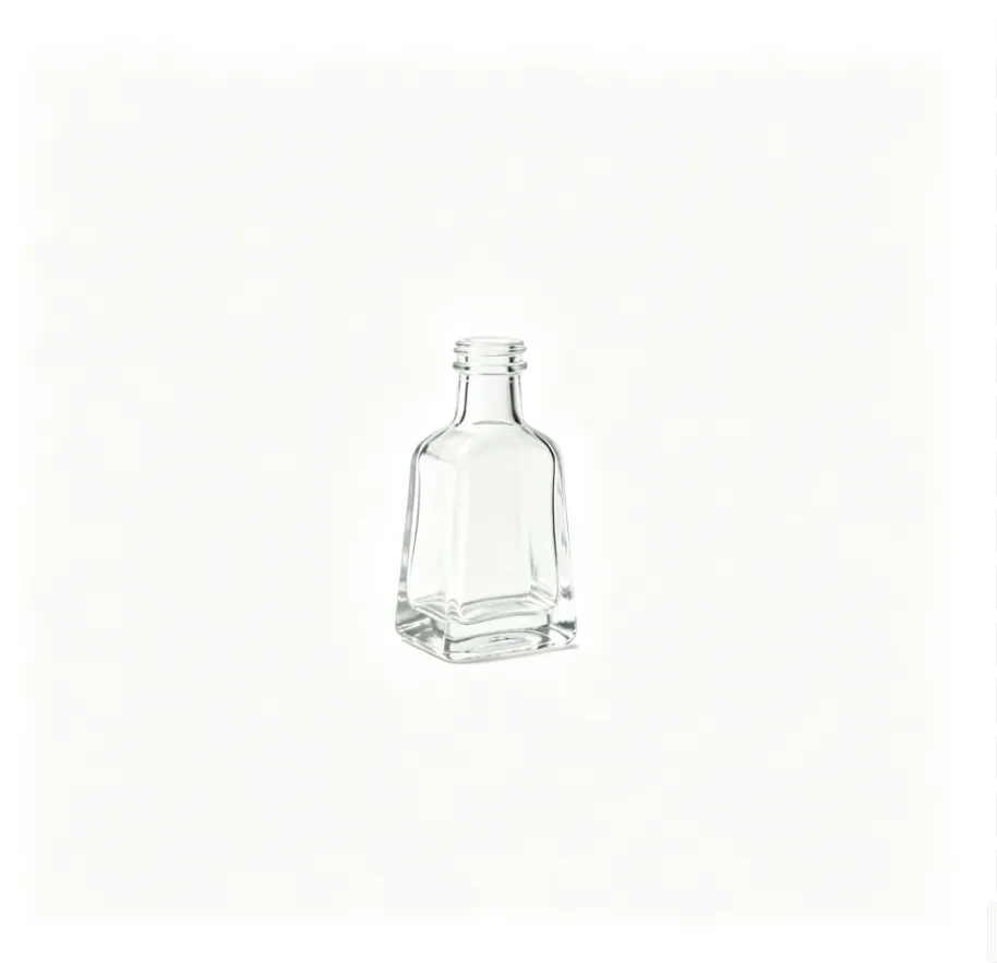 200ml Tapered Trapezoidal Tequila Glass Bottle clear naked threaded neck mini spirit bottle
