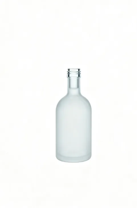 500ml frosted round cylinder glass spirit bottle empty matte liquor bottle without cap