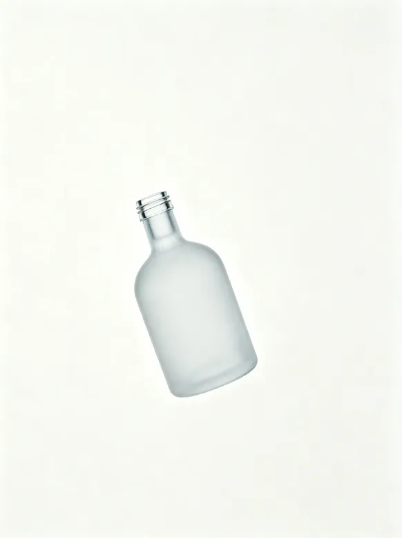 500ml frosted round cylinder glass spirit bottle empty matte liquor bottle without cap