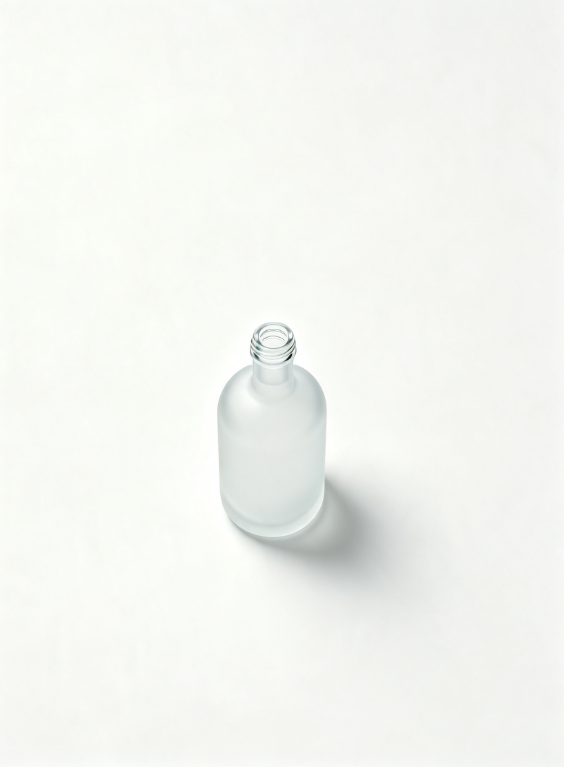 500ml frosted round cylinder glass spirit bottle empty matte liquor bottle without cap