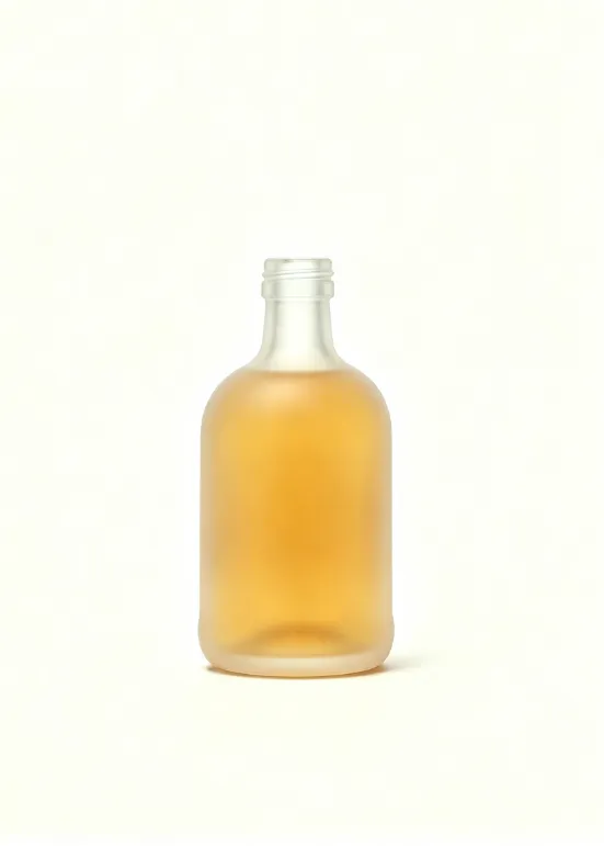 500ml frosted short round rum glass bottle empty matte spirits bottle without cap