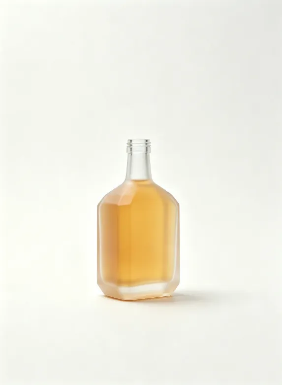 700ml frosted octagon rum glass bottle