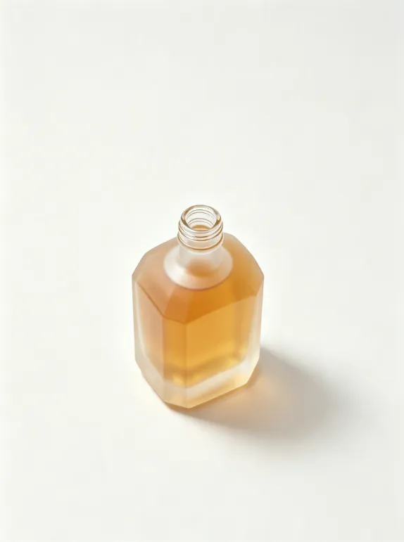 700ml frosted octagon rum glass bottle
