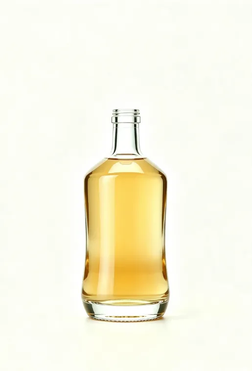 700ml clear cylindrical waist rum glass bottle