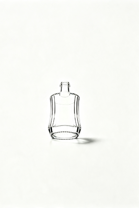 375ml fluted waist empty brandy glass bottle with threaded neck