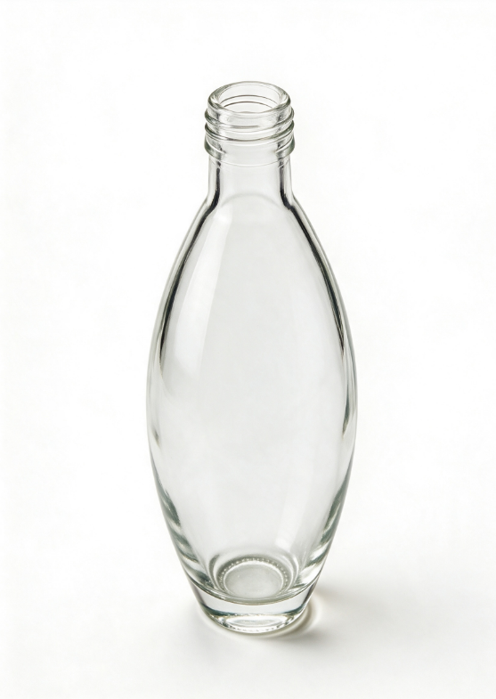 1000ml olive spindle empty rum glass bottle with threaded neck