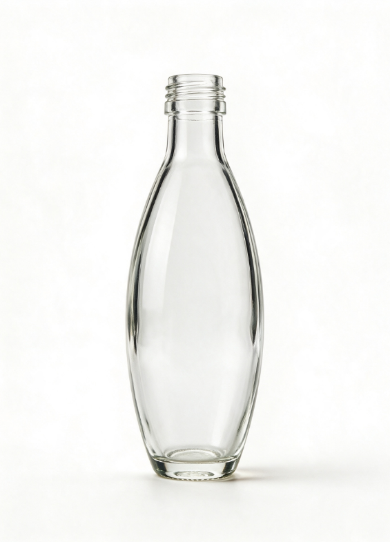 1000ml olive spindle empty rum glass bottle with threaded neck