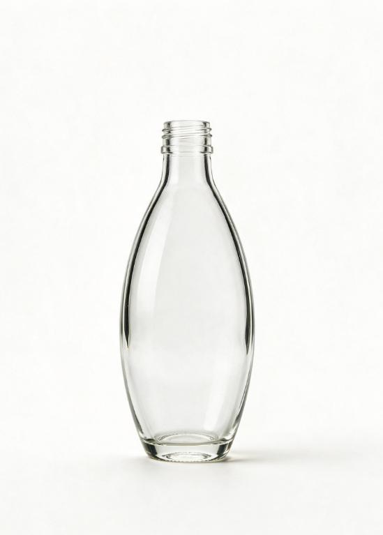 1000ml olive spindle empty rum glass bottle with threaded neck
