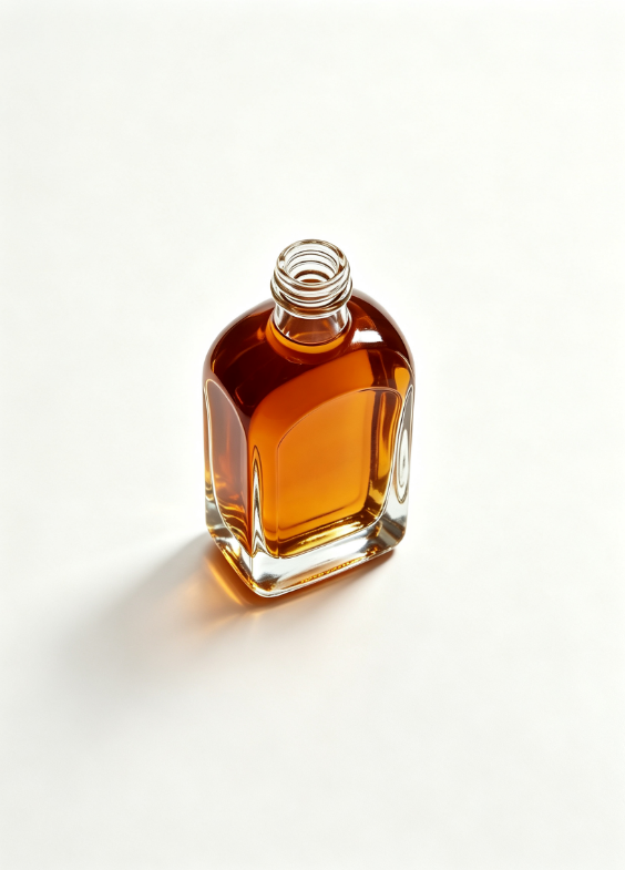 3000ml amber square dome empty brandy glass bottle with threaded neck
