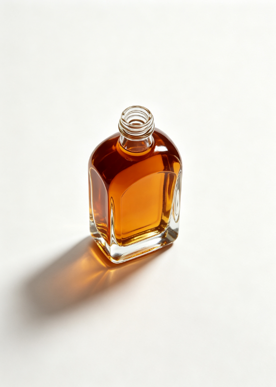 3000ml amber square dome empty brandy glass bottle with threaded neck