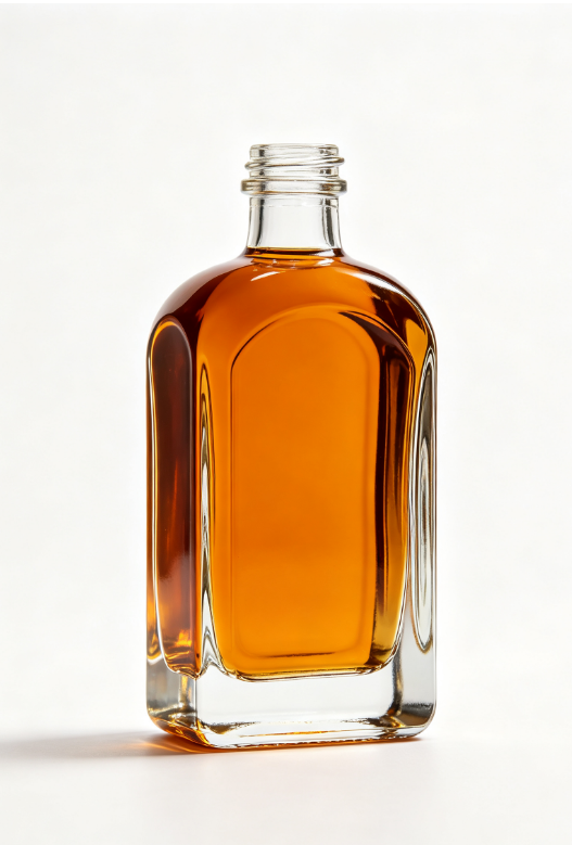 3000ml amber square dome empty brandy glass bottle with threaded neck