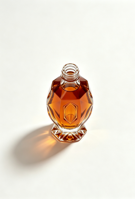 3000ml amber crystal arc empty brandy glass bottle with threaded neck