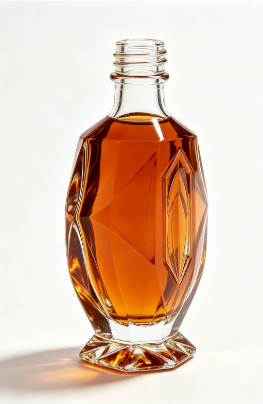 3000ml amber crystal arc empty brandy glass bottle with threaded neck