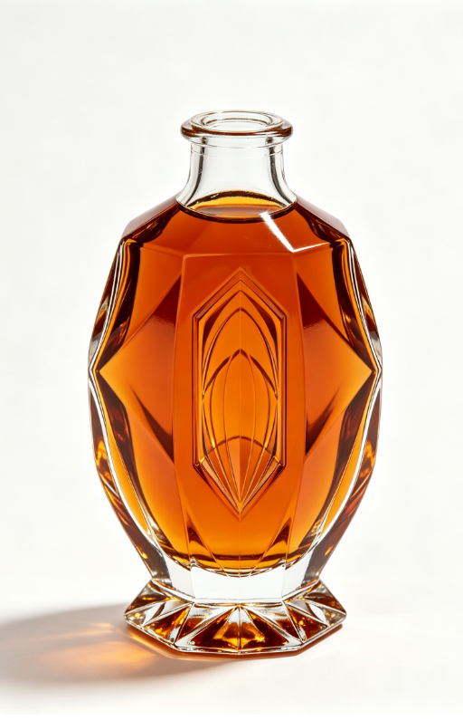 3000ml amber crystal arc empty brandy glass bottle with threaded neck
